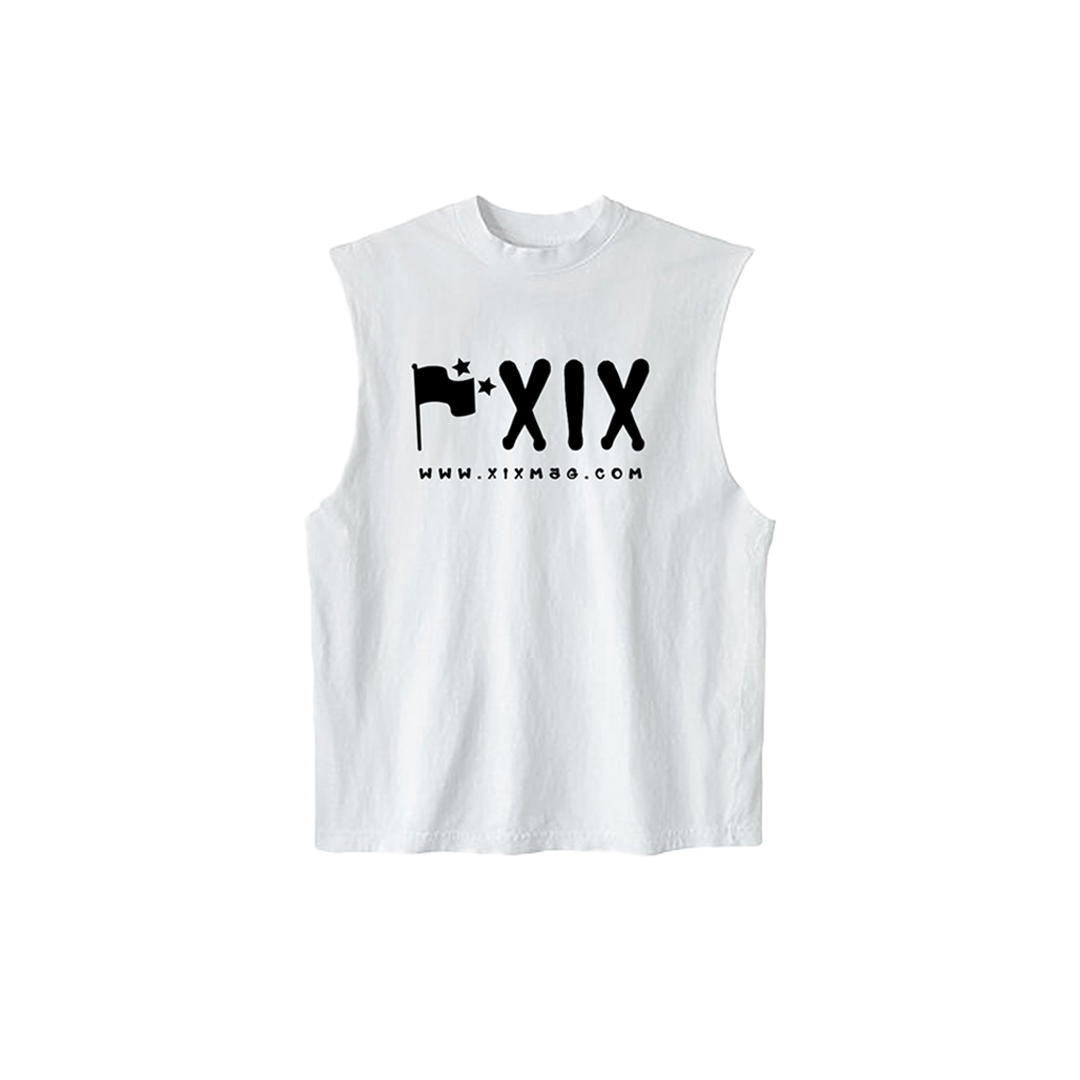 FLAGSHIP XIX CUTOFF TEE WHITE