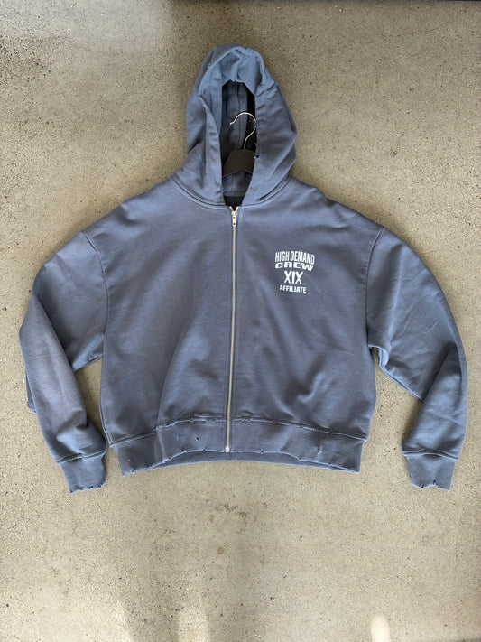 XIX HDC CROPPED & DISTRESSED HOODIE SZ M