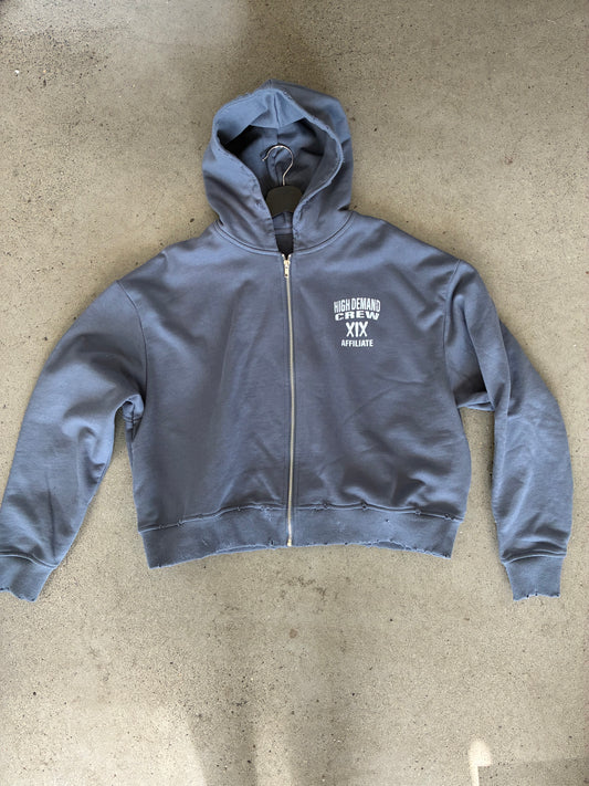 XIX HDC CROPPED & DISTRESSED HOODIE SZ M