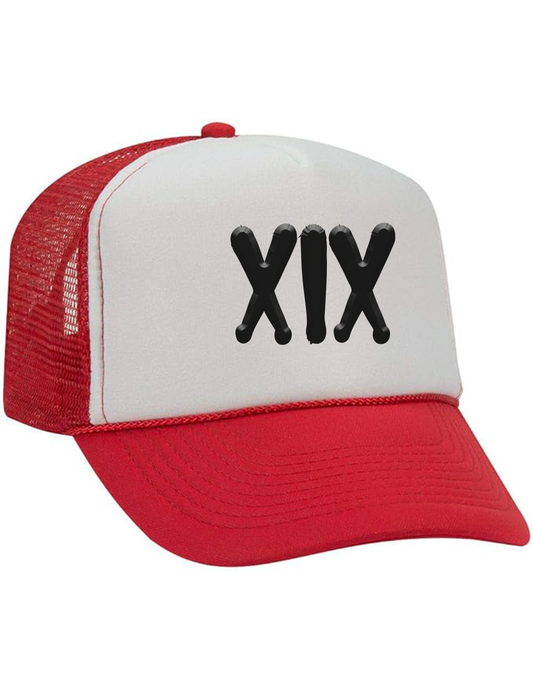 XIX TRUCKER HAT IN RED